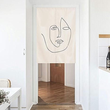 Amazon のれん ロング 間仕切り 暖簾 遮光 目隠し 北欧風 キャラクター インテリア雑貨 部屋アレンジ 置物 おしゃれ 半間のれん ドアカーテン インスタ映え 玄関 リビング キッチン トイレ 幅85 丈150cm のれん オンライン通販