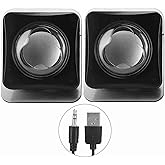 fosa1 Computer Speakers for Desktop PC Laptop, USB 2.0 Mini Wired Combination Speaker Stereo Clear Speaker System with Volume Control