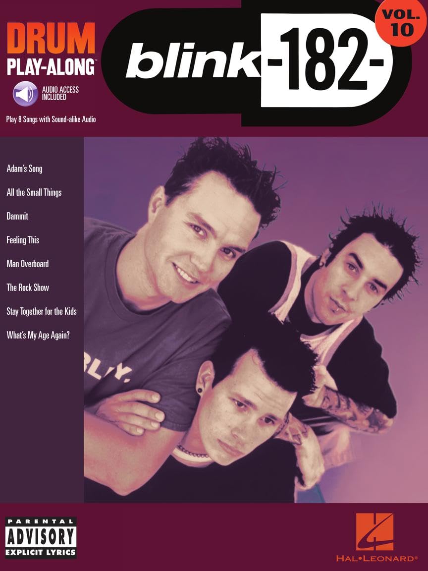 Drum Play Along Volume 10 Blink-182 Drums Book/Cd (Hal Leonard Drum Play-Along)