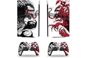 Vanknight Video Game Console Controllers Skin Sticker Super Hero Sticker Decal Compatible with PS5 Pro Console and Controllers Aliens