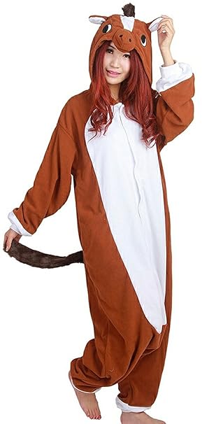 Novelty & More Womens Animal Onesie Unisex Pajamas Halloween Costumes for Adult and Teenagers