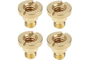 SG Store 4pcs 1/4 Inch Brass Screw for Leather Camera Half Case Grip Case Bag