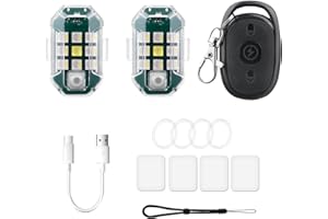 HEIYRC Drone Wireless LED Strobe Light, High Brightness Flight Anti-Collision Pilot Light, Night Signal Light for DJI Air 3S, Avata 2, Mini 4 Pro, Neo, Air 2, Mavic 3