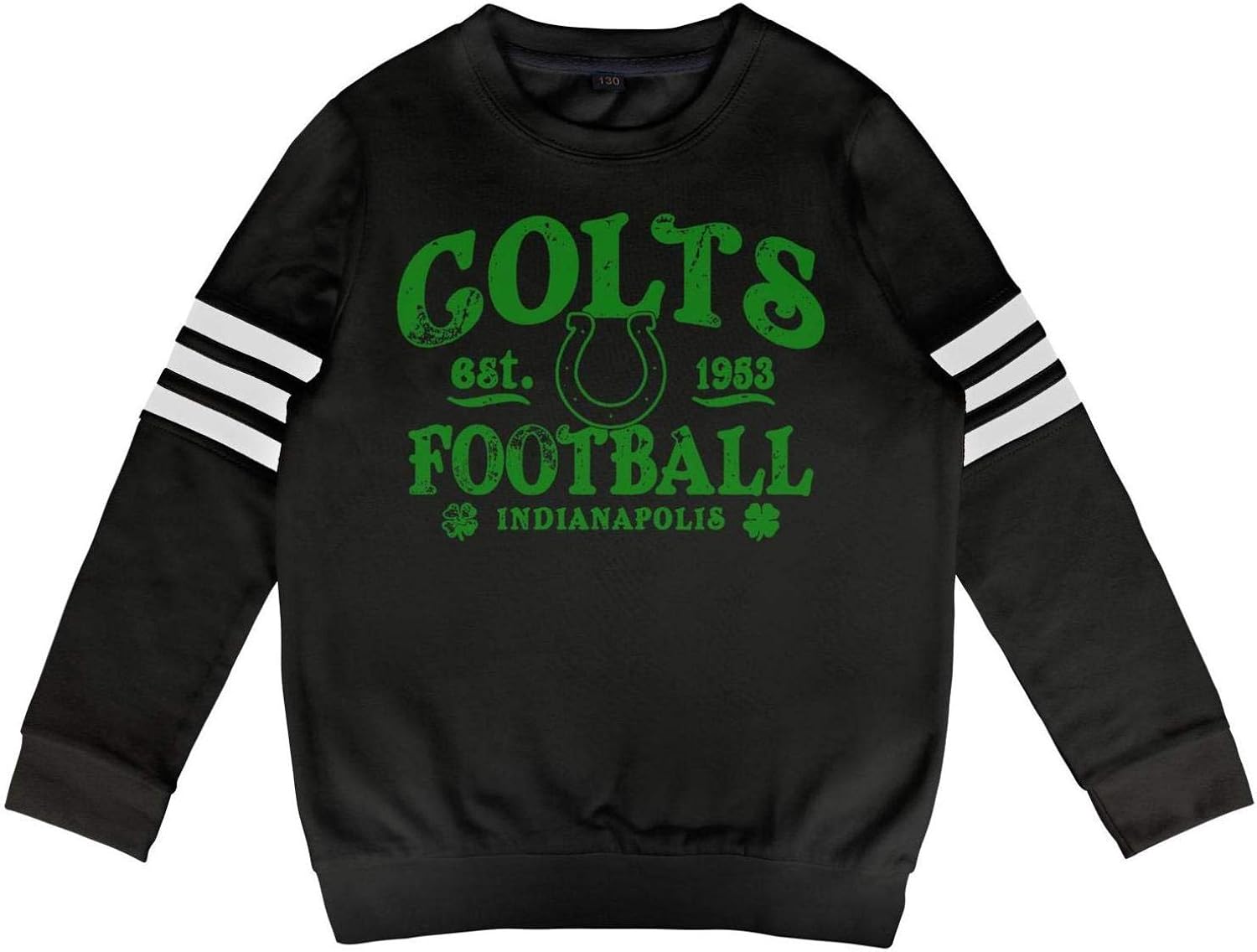 St. Patrick's Day Green Clover Irish Girls Kids Long Sleeve Hooded Funny