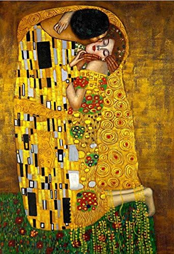 Coeus Wooden Puzzles-a Series of Famouse Works- Gustav Klimt- Kiss,educational Games for Kids / Puzzles for Adults,1000 Pieces Jigsaw Puzzle