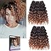 Emmet 2pcs/lot 100g Short Wave 8Inch Brazilian Kinky Curly Human Hair Extension, with Hair Care Ebook (8