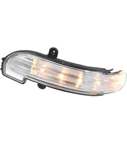 Motoforti Mirror Turn Signal Light Replacement For 2005-2007 Mercedes-Benz C230 (Front Right, Black/Clear)