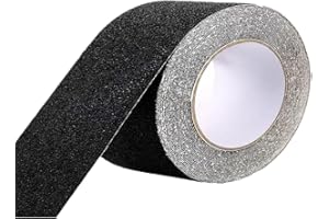 ZO.YEHAA Grip Tape Anti Slip Tape 3 Inch, 20 Feet, Black Heavy Duty Non Skid Tape for Stairs Outdoor/Indoor, Waterproof Safety Adhesive Strips Roll for Ramp Traction Tread Staircases, 80 Grit