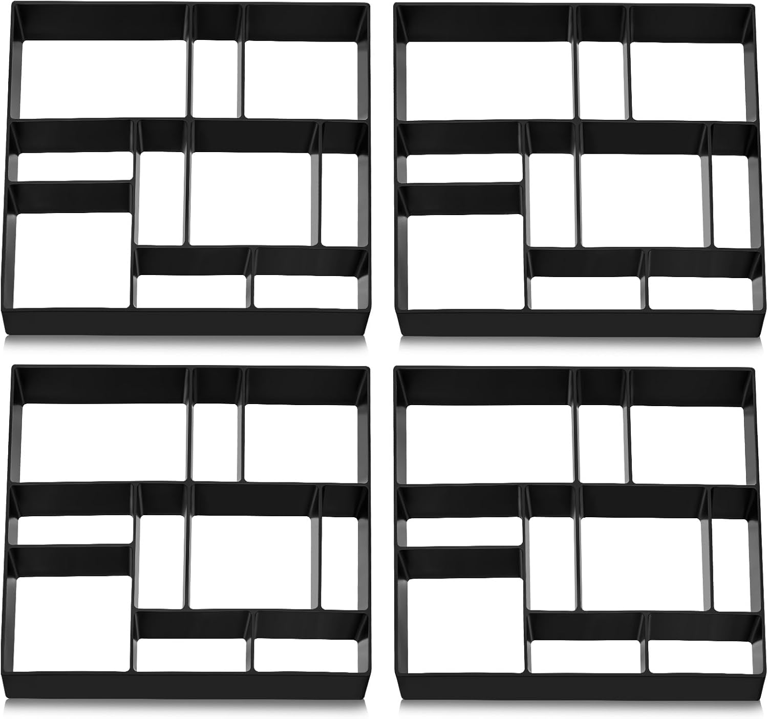 Hardscaping Materials - Kigley 4 Pack 17.7 x 15.7 Walk Maker Reusable Concrete Path Maker Molds Concrete Molds and Forms for Stepping Stone Paver Lawn Patio Yard Garden DIY Walkway Pavement Paving Moulds