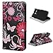 2014 New Wallet Pu Leather Magnetic Flip Hard Case Cover Stand for Motorola Moto G Generation One (Black Butterfly)