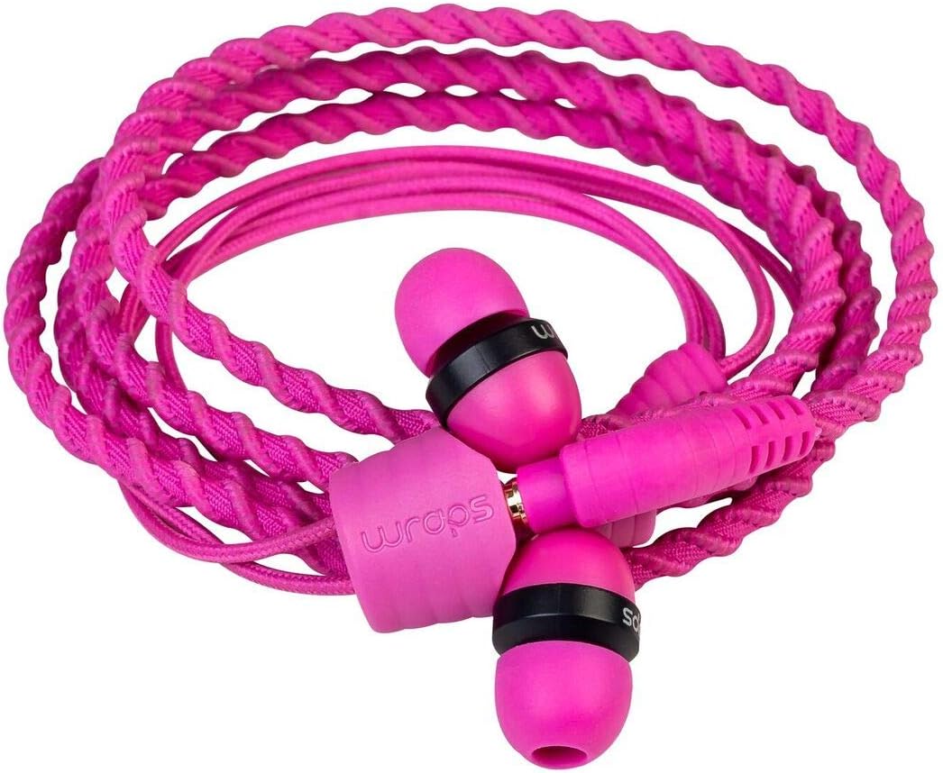 Wraps WRAPSCPINV5 Classic Wristband Earphones Pink