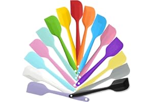 15 Pieces Silicone Spatulas,8.5 inch Non-Stick with Stainless Steel Core,Heat Resistant-500°F, Food Grade Dishwasher Safe, fo