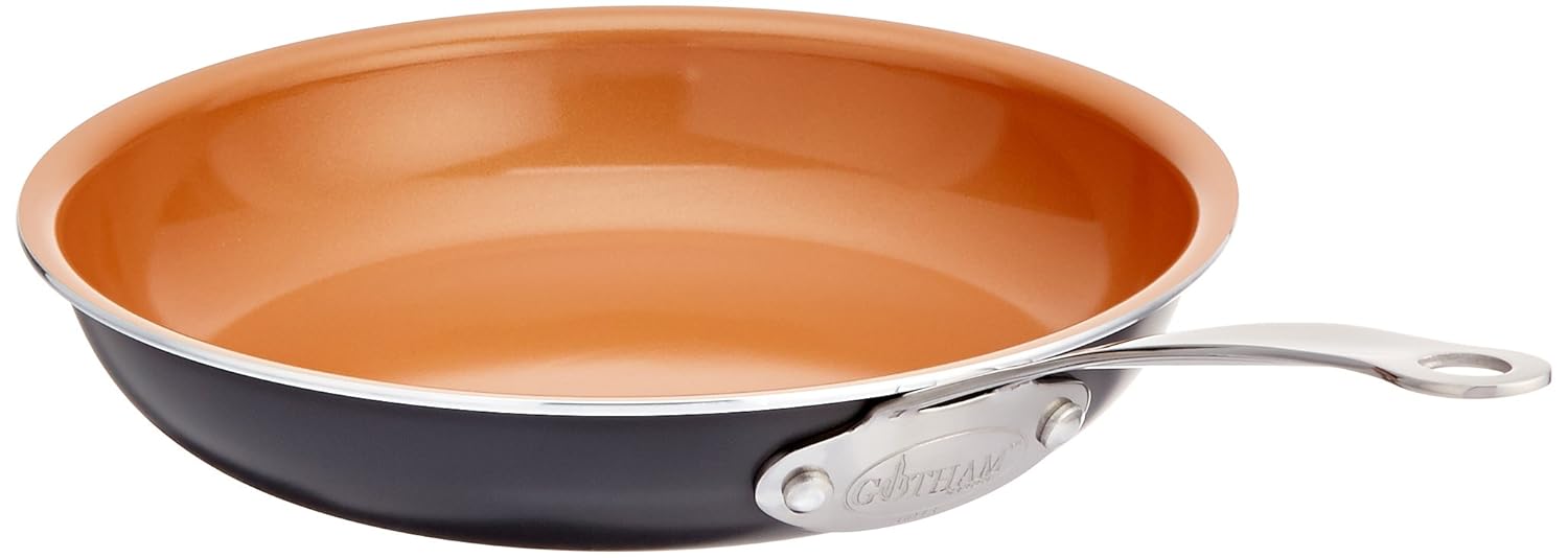 Gotham Steel Ceramic and Titanium Nonstick Fry Pan Brown 10.25 10.25 E