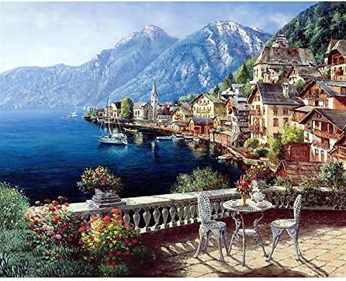 Fashionable DIY Oil Painting Drawn by Number Kits 16×20 inch for Home Decor Arts Gifts - Nordic Town