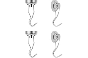 Ant Mag Magnets Heavy Duty 80lbs Neodymium Magnet Hooks Great for Refrigerator Grill Cruise Hooks Magnetic Hangers Tools Holding for Kitchen Office Classsroom and Workplace