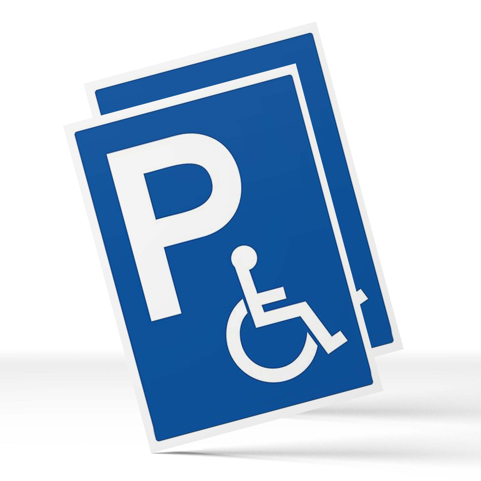 RDLCAR Disabled Parking Only Signs 1mm Rigid Plastic Pack of 2 High Visibility Weatherproof Signage Durable 300mm x 400mm