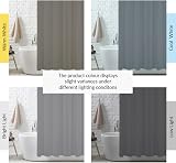 ANSIO Shower Curtain Charcoal Grey 180x180 cm Mould Resistant Water Repellent view 2