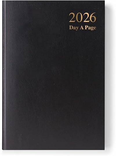 Karrma Ltd A5 2026 Page a Day Desk Diary Hard Backed Leather Planner