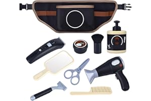 Barber Pretend Play Set with Safe Hair Styling Accessories Realistic Design for Fine Motor Skill Development Roleplay Beauty 