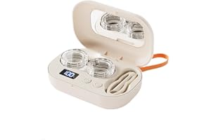 Portable Rechargeable Ultrasonic Contact Lens Cleaner Case, Ultrasonic Portable Electric Glasses Cleaning Box for Home, Trave