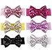 Tacobear 6pcs Baby Sequins Headbands Glitter Bow Soft Headwrap Sparkle Headdress