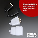 rhinocables 3 Pin In-Line Mains Power Adapter Rubber Connector 250V 10A view 4