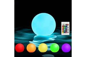 Borelor Floating Pool Lights,3-Inch USB Rechargeable & Remote Control Globe Lamp IP68 Waterproof 16 Color Change Hot Tub Bath Lights, Party Holiday Outdoor Christmas Decorations(6 Pack)