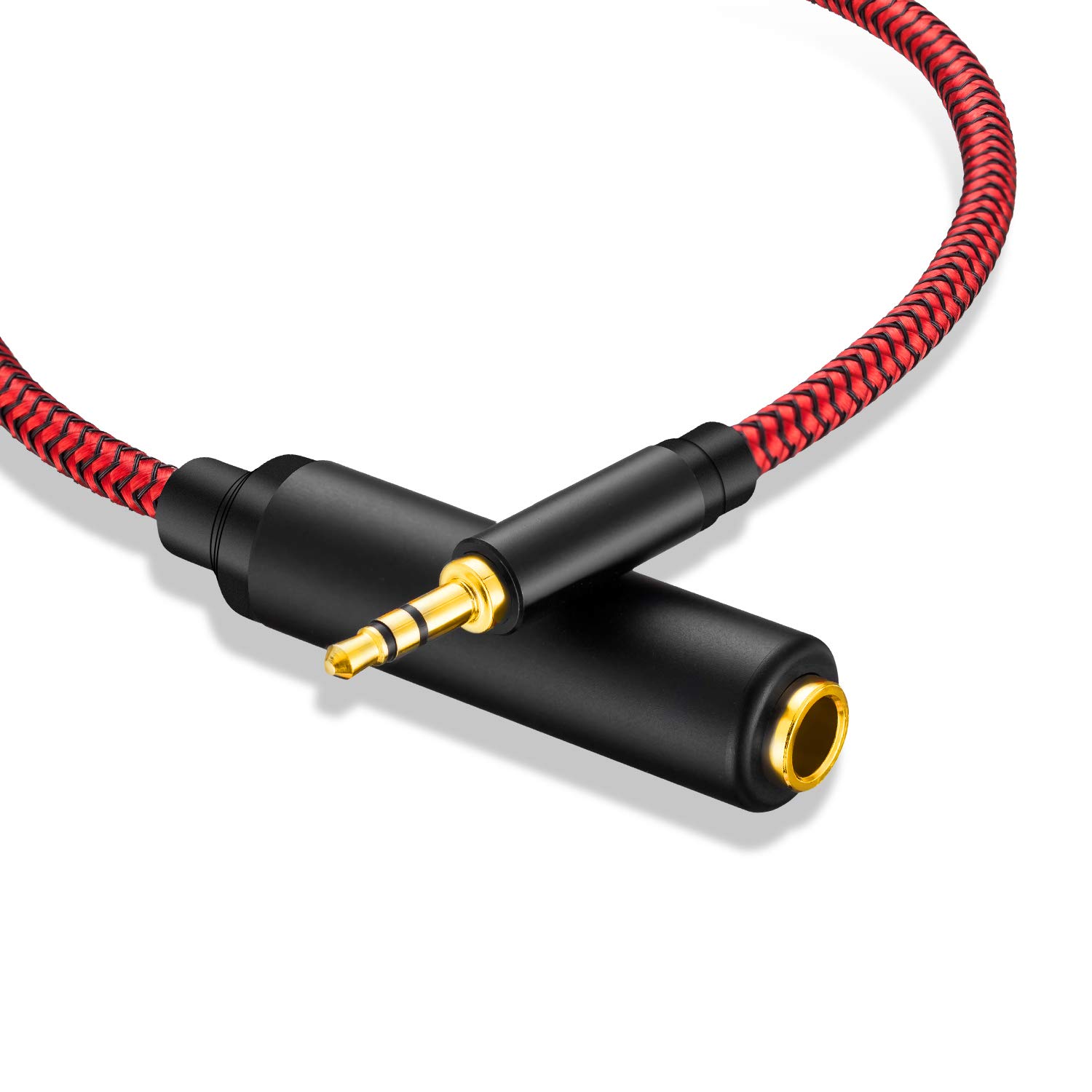 1/4 to 3.5mm Headphone Adapter 1Ft,TRS 6.35mm Female to 3