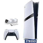 Sony PlayStation 5 Pro Upgraded 3TB Digital Edition Console, Controller and Controller Charger - White, Flagship Pro PS5 3TB PCIe SSD Gaming Console [video game] [video game] [video game] [video game]