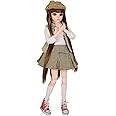Proudoll 1/3 BJD Doll 60cm 24in SD Ball Jointed Dolls Daily Outfits Suit Wig Clothes Shoes Free to Change DIY Girl Gift (Doll + Full Accessories, Gray-BLQ)