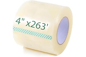 PUEATTE Greenhouse Repair Tape, 6.3 mil Thickness Greenhouse Plastic Tape, Clear UV Resistant Greenhouse Sheeting Coverings Film Tape(4inX263ft)