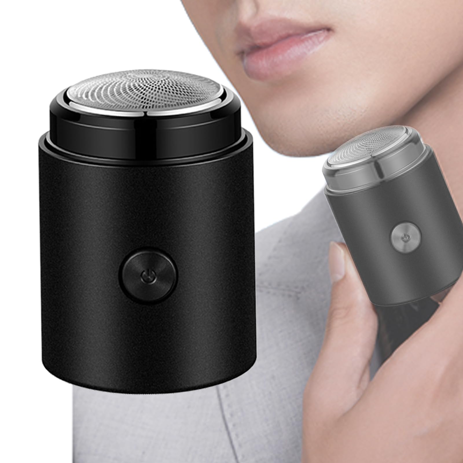 Mini Electric Shaver, Portable Rotary Men's Razor, Cordless USB Rechargeable Electric Shaver, Wet & Dry Beard Grooming Kit for Home & Travel