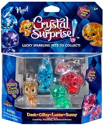 Crystal Surprise! Dash, Glitzy, Luster & Sunny Lucky Pets Figure 5-Pack [Random Colors!] by Crystal Surprise!