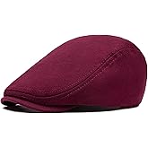 Xinveen Men's Newsboy Hat Adjustable Beret Ivy Cap Irish Cabbie Driving Hunting Hats