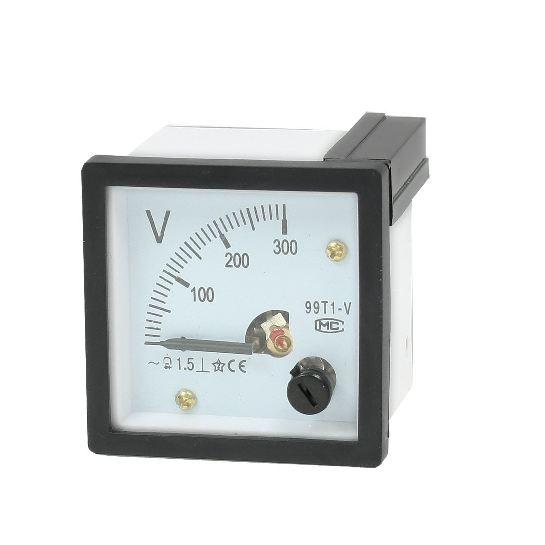 Sourcingmap AC 0-300V Zero Setting Square Dial Panel Analog Volt Test Meter Voltmeter