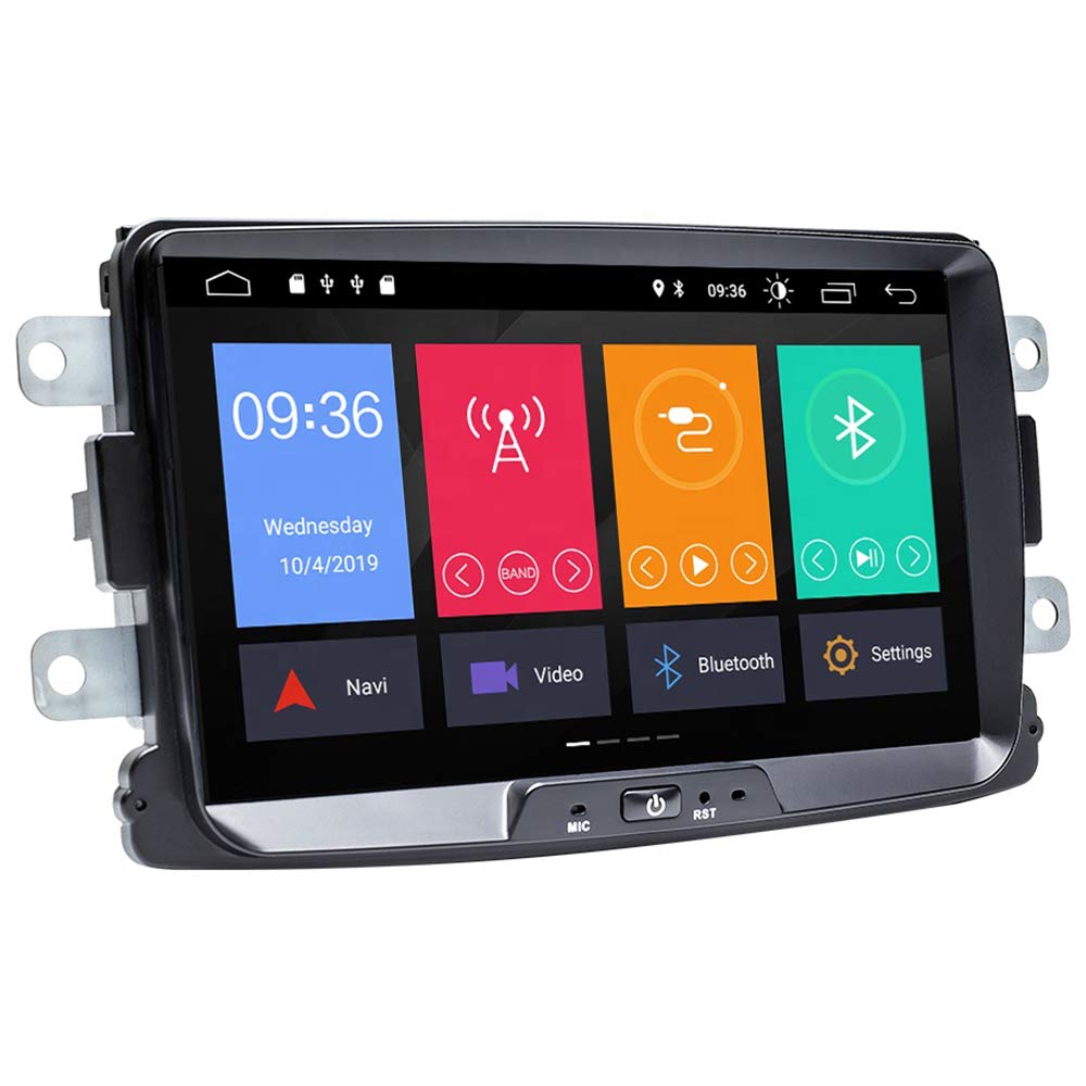 PNI DAC100 car multimedia player with Android 10, 2GB DDR3 / ROM 32GB, Navigation system for Dacia Logan 2, Sandero, Duster, Renault Captur, Touch Screen Bluetooth RDS