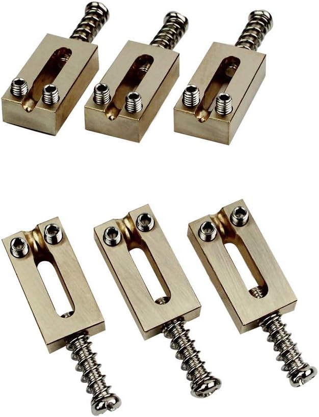 Guyker 10.5mm Guitar Bridge Saddles (Pack of 6) Brass Tremolo System