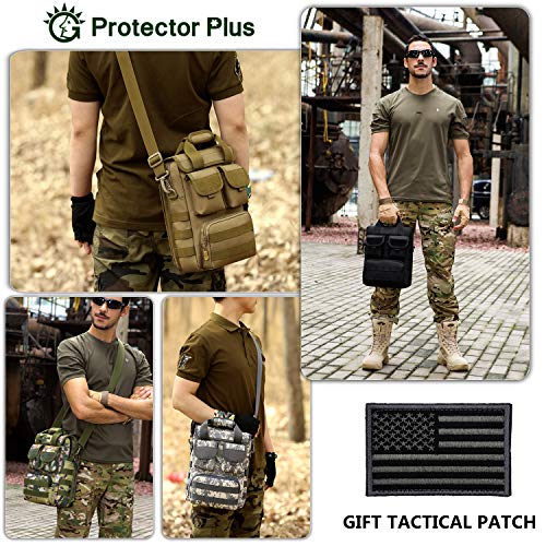 Protector Plus Tactical Messenger Bag Men Military MOLLE Sling Shoulder ...