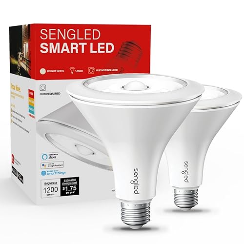 Sengled Smart Outdoor Flood Light Bulb, Zigbee Hub Required, PAR38