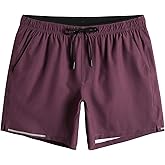 maamgic Mens Running Shorts Workout 6" Marathon Lightweight Quick Dry Gym Shorts with Zip Pocket