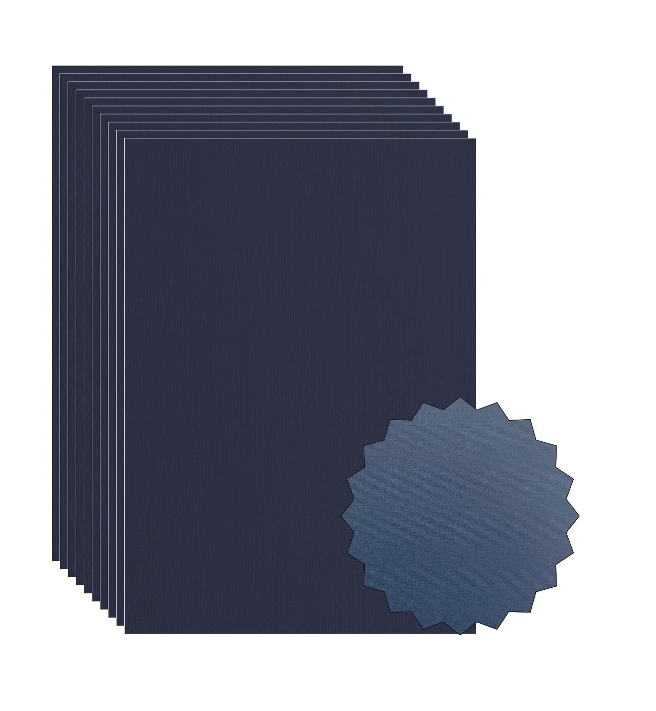 ASENME Multipack Cardboard, A3 Size – 8 Units Textured Cardboard (Navy Blue, A3/8Units)