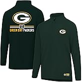 Ultra Game NFL Official Adults Super Soft Quarter Zip Long Sleeve T-Shirt