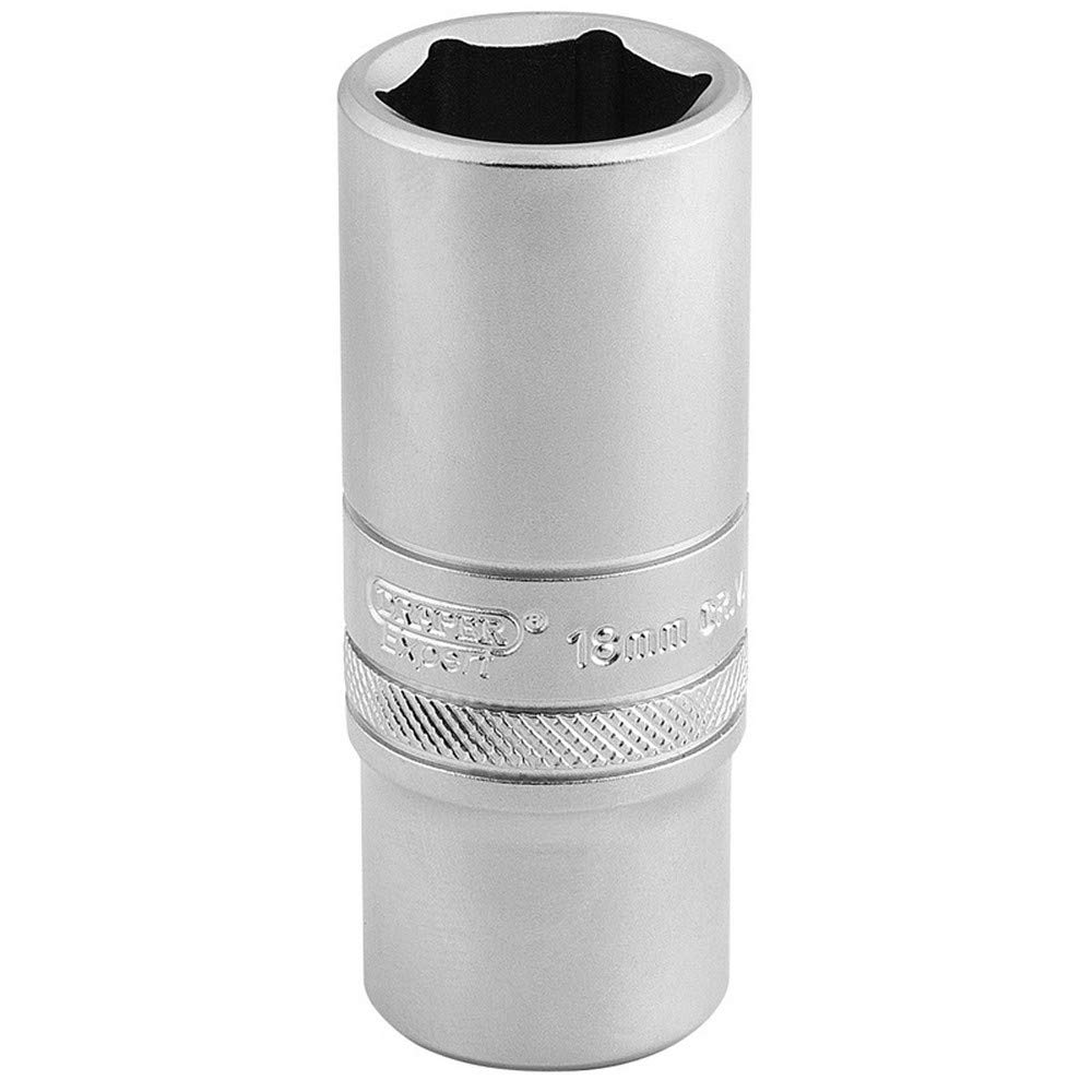 Draper 16586 Metric 3/8-Inch Square Drive Hi-Torq 6-Point Deep 19 mm Socket , Blue