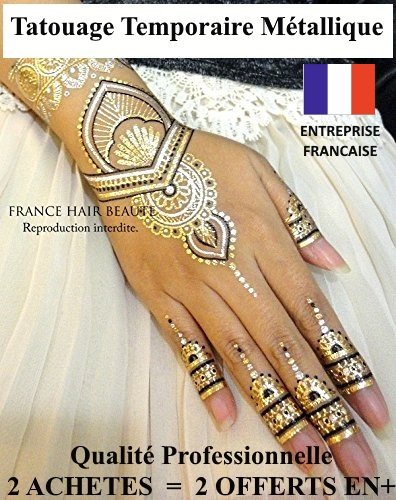 Temporäre Tattoos Hochzeit Orientalisch Metallic