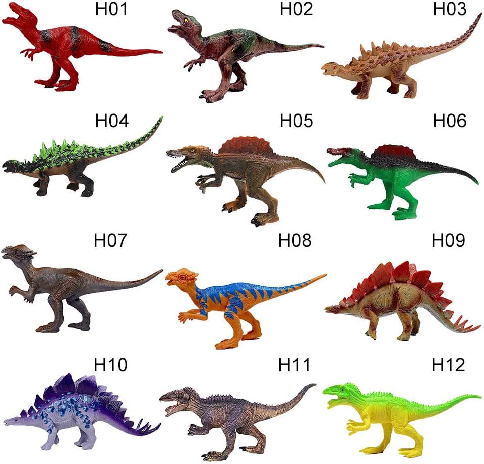 zhongqingshiKelly Poe Dinosaur Toy Simulation Animal Tyrannosaurus Rex Pterosaur Allosaurus Dilophosaurus Torosaurus Model Collection Children Gift