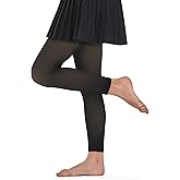 KBVOT Girls Fleece Lined Tights Kids Warm Thermal Winter Thick Leggings Pantyhose Fake Translucent Pants for School Dress