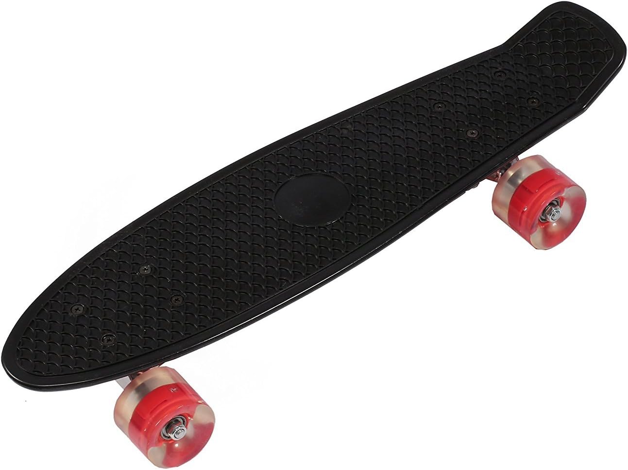 'Rollingbull with LED 27 Plastic Board Cruiser Skateboard Wheels Black