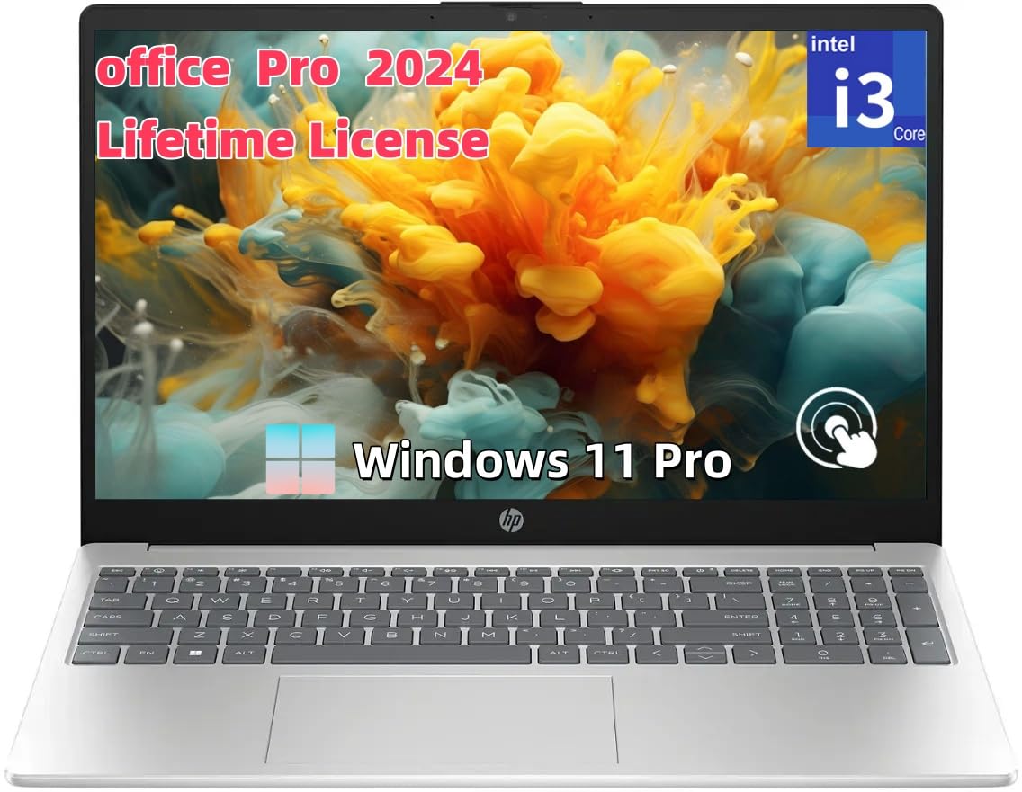 HP 15.6" Touchscreen Laptop, with Office 2024