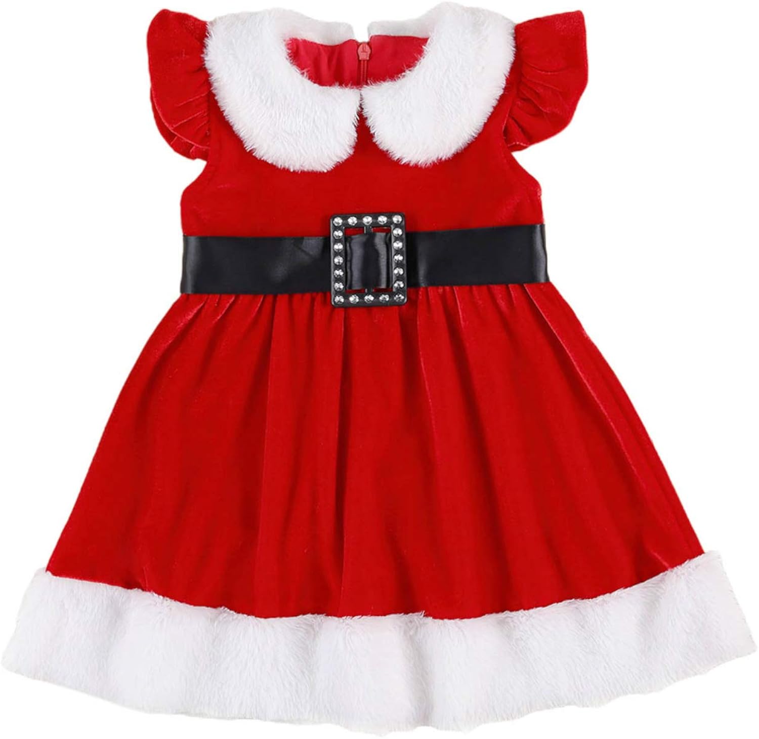 baby girl red velvet dress