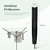 Flatro Heavy Duty Rotary Washing Line Cover Waterproof - Black view 2